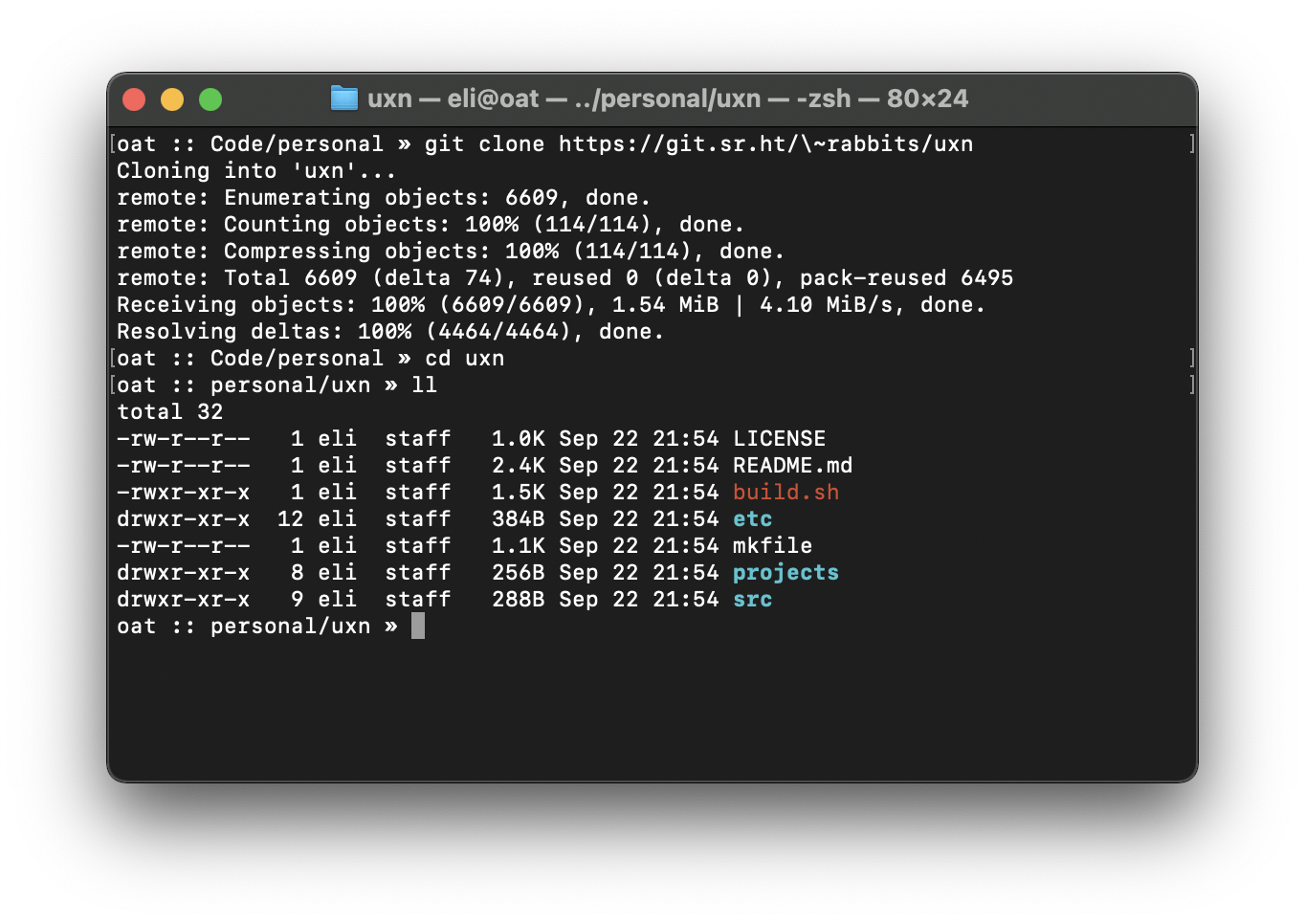 The contents of uxn’s repo