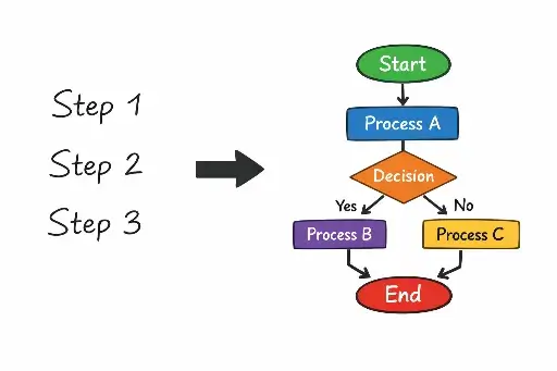 Describe (Text to Flowchart)