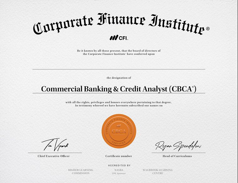 CFI CBCA Certificate