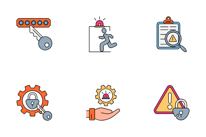 보안 시스템 아이콘 팩