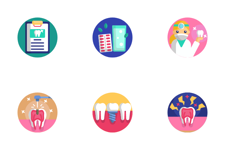 Cuidado dental Pacote de Ícones