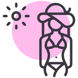 Free セクシー、夏、女の子 アイコン