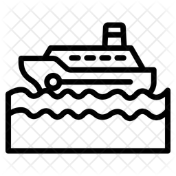 유람선 선박 보트 아이콘