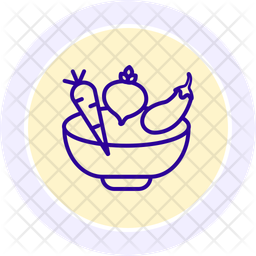 ベジタリアンラインアイコン アイコン