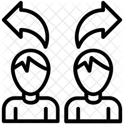 직원 이직률 직원 이동 직원 교환 아이콘