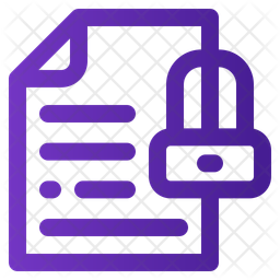 文書のロック、安全、セキュリティ アイコン