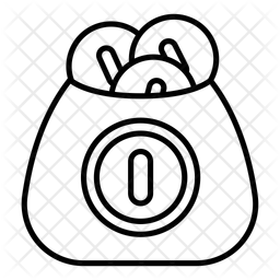 お金の袋、お金、現金 アイコン