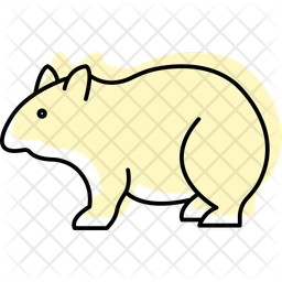 ウォンバット、哺乳類、巣穴 アイコン