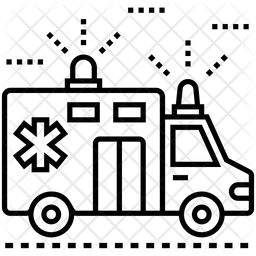 救急車、緊急車両、救急医療 アイコン