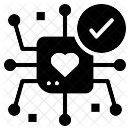 心、チェック、倫理 アイコン