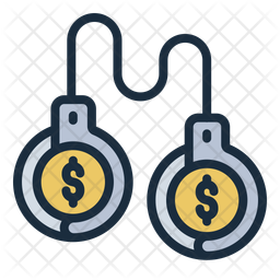 수갑 경찰 법 아이콘