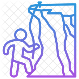 より高く登る、挑戦する、努力する アイコン