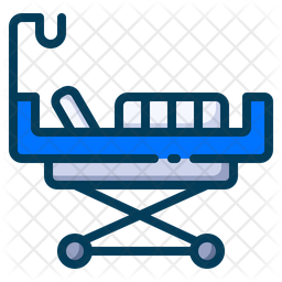 医療、健康、ストレッチャー アイコン