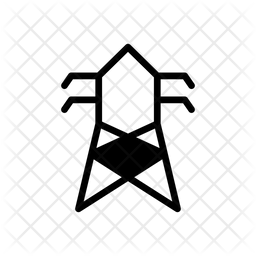 탑 기둥 전기 아이콘