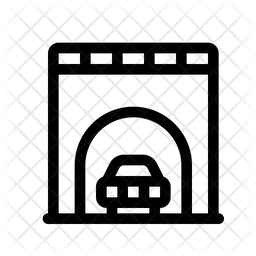 터널 아치 도로 아이콘