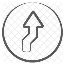 위쪽으로 회전 방향 화살표 도로 화살표 아이콘