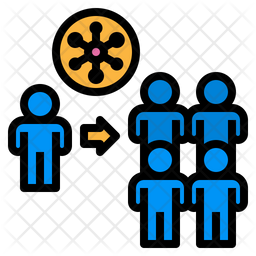 확산 바이러스 캐리어 아이콘