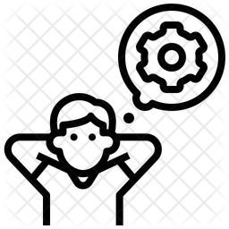 비판적 사고 남자 아이콘