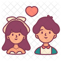 커플 사랑 발렌타인 아이콘