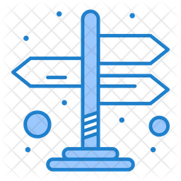 도로표지판 이정표 방향판 아이콘