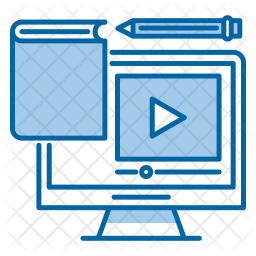 オンライン、学習、ブレンド アイコン