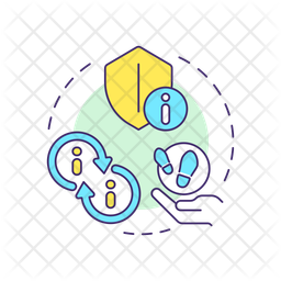 증거 관리 안전한 파일 공유 데이터 전송 아이콘