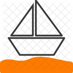 ボート、ヨット、手漕ぎボート アイコン