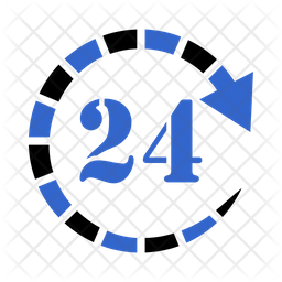 24 Hours Clock Time Icon