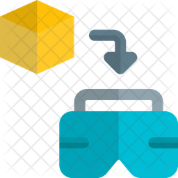 3 D To Virtual Reality  Icon