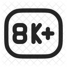 Outline Resolution K Icon