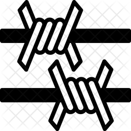 Alambre De Puas Valla Proteccion Icono