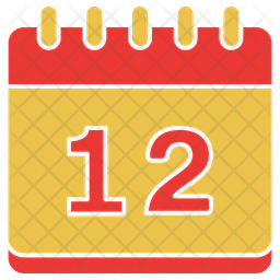 Anual 12 Fecha Ano Icono