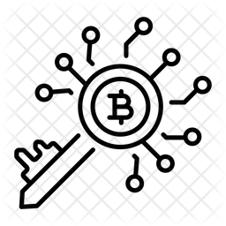 Bitcoin Key Lock Access Icon