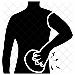 Mal De Dos Blessure Au Bas Du Dos Douleur Chronique Icône