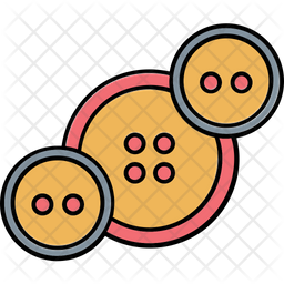 Botoes Acessorio De Roupa Prendedor Ícone