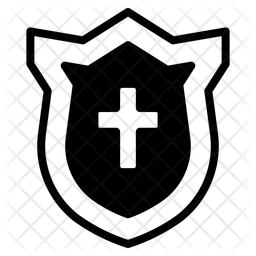 Bouclier Avec Croix Croix Christianisme Icône