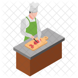 Boucher Decoupe De Viande Plats De Boeuf Icône