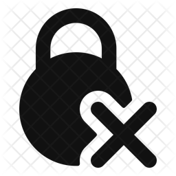 Circle-lock-remove-  Icon