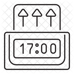 Clock Out Exit Schedule Icon