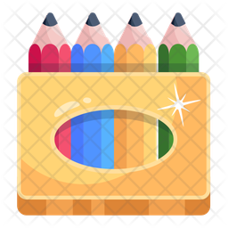 Stationery Color Pencils Drawing Pencils Icon
