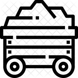 Combustible Mine Trolley Coal Icon