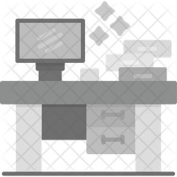 Computer Desk Office Table Work Table アイコン