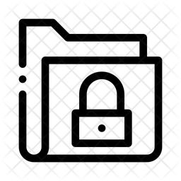 Confidential Data File Storage Padlock Icon