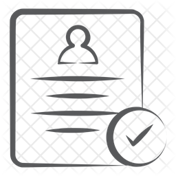 Candidato Aprobado Biodatos Cv Aprobado Icono