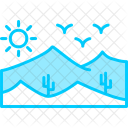 Deserto Seco Quente Ícone