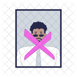 Dismissed Black Man  Icon