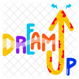 Dream High Dream Up Dream Word Icon