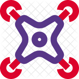 Lado Superior Drone Dos Drone Cuadricoptero Icono