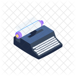 Machine A Ecrire Vintage Rouleau De Papier Icône