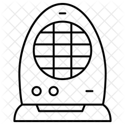 Electric Heater Winter Appliance Warmth Icon